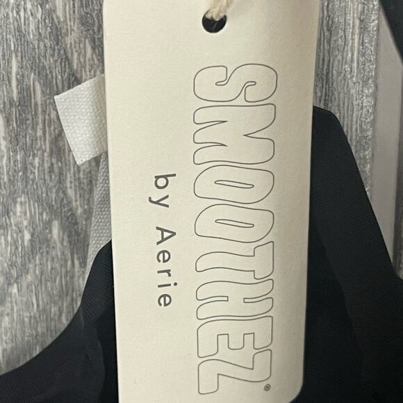 Aerie SMOOTHEZ Mesh Unlined Bra in True Black 34C NWT - Picture 7 of 9